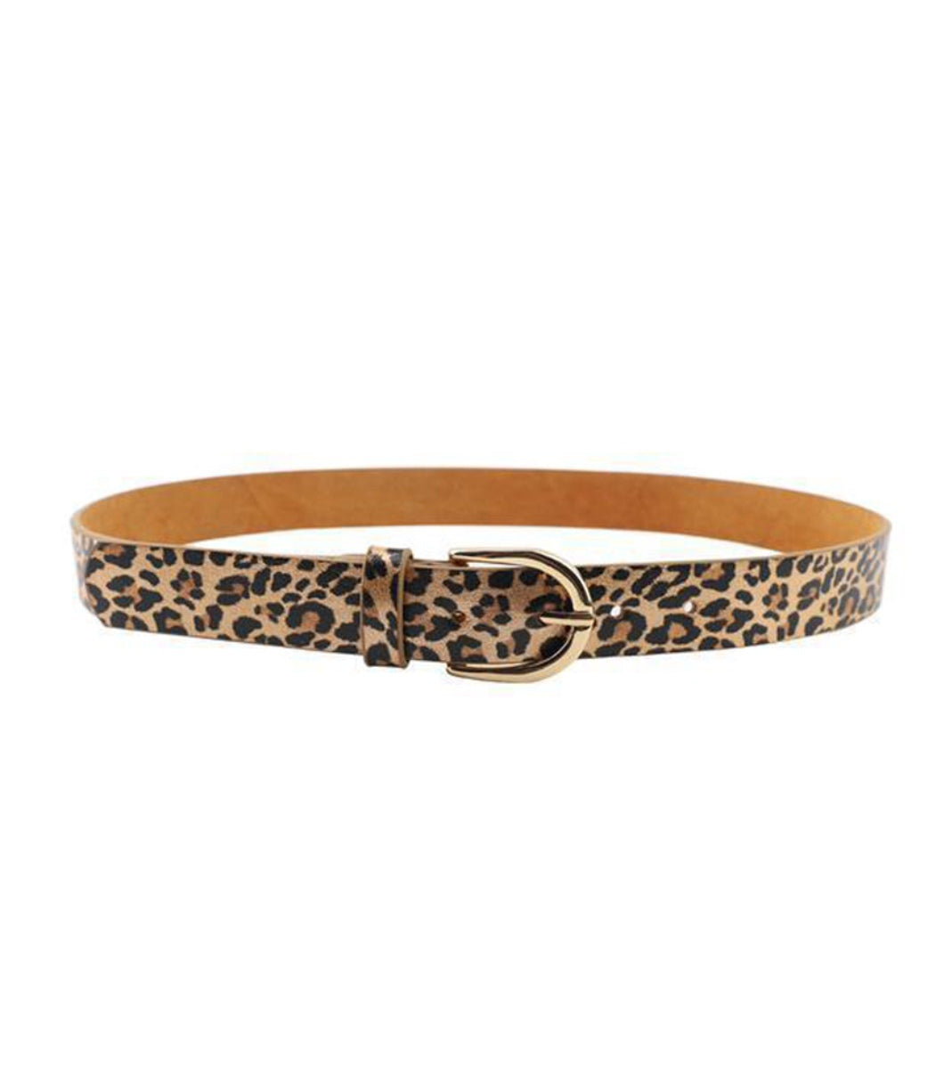 Gold Subtle Shimmer Leopard Print Belt  image 1