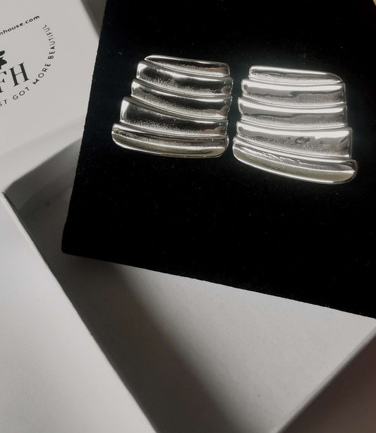 Ada Silver Statement Earring image 0