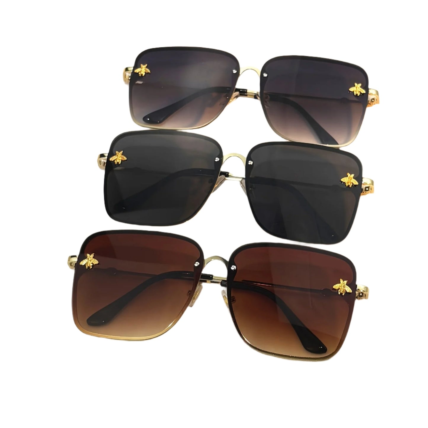 Bee Detail Gradient AC Lens Sunglasses