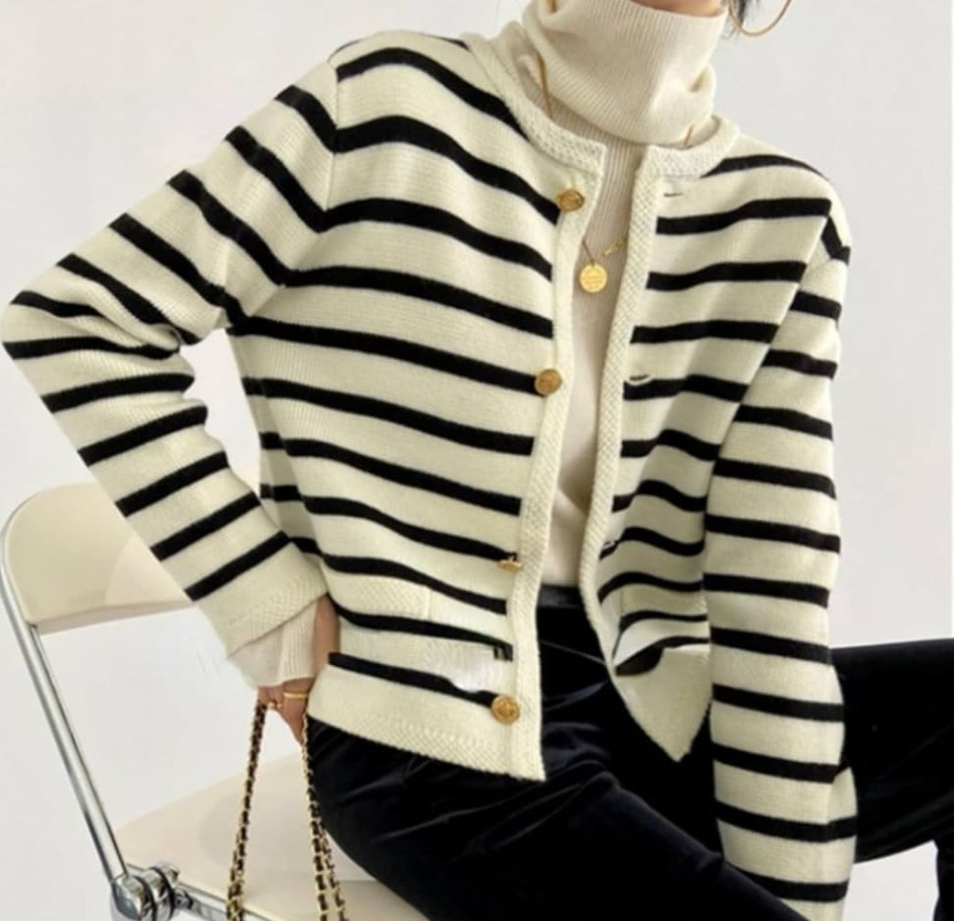 Black Stripe Cardigan  image 2