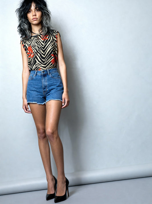 1970s Radley Palm Print Top – UK 10–12