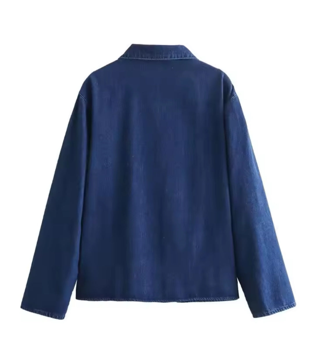 Tie Front Oversize Denim Jacket  image 4