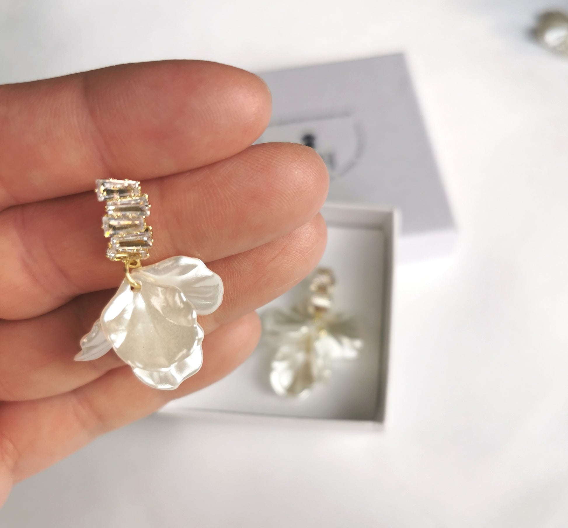 Jasmine Petal Shape Drop Earrings image 1