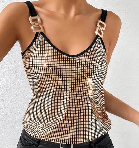 Gold Detail Sequin Camisole image 0