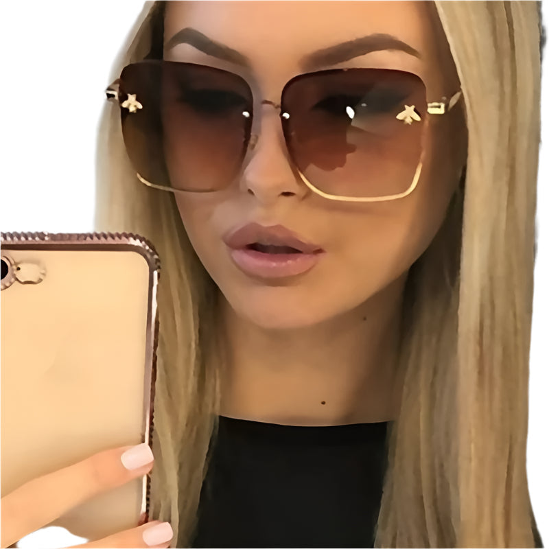 Bee Detail Gradient AC Lens Sunglasses