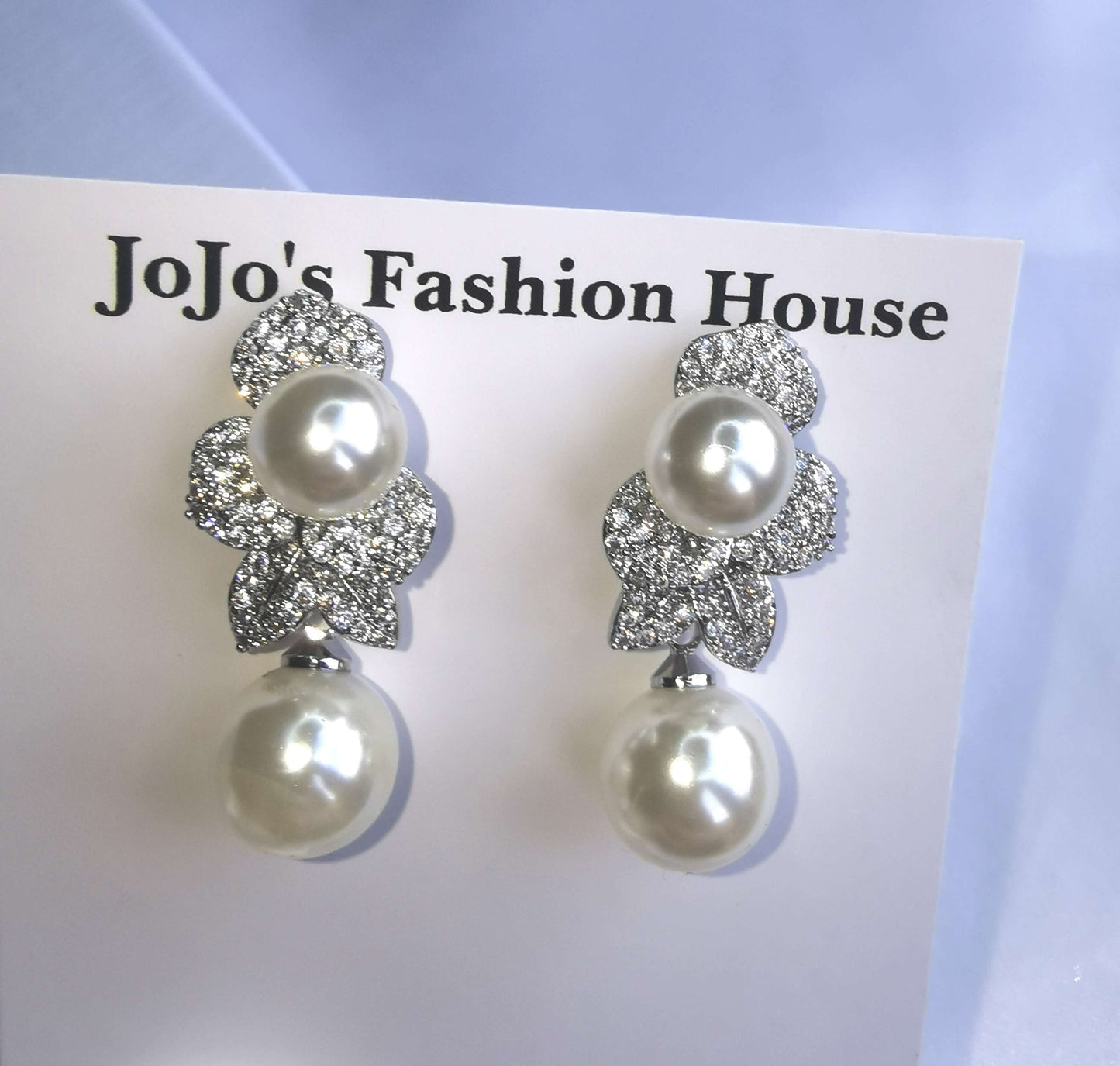 Lydia Pearl Diamanté - Silver image 0