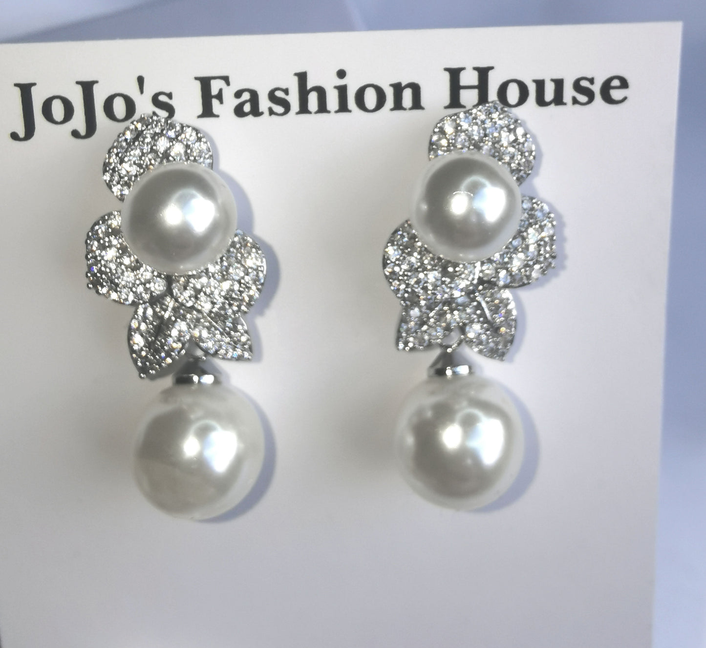 Lydia Pearl Diamanté - Silver image 4