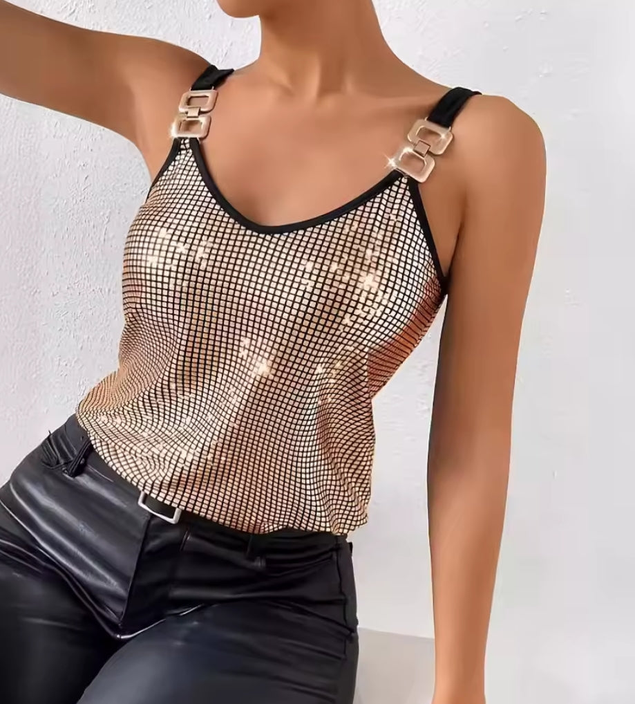 Gold Detail Sequin Camisole image 2