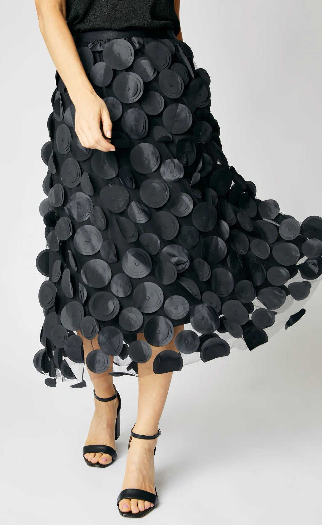 Tulle Disc Midi Skirt  image 4