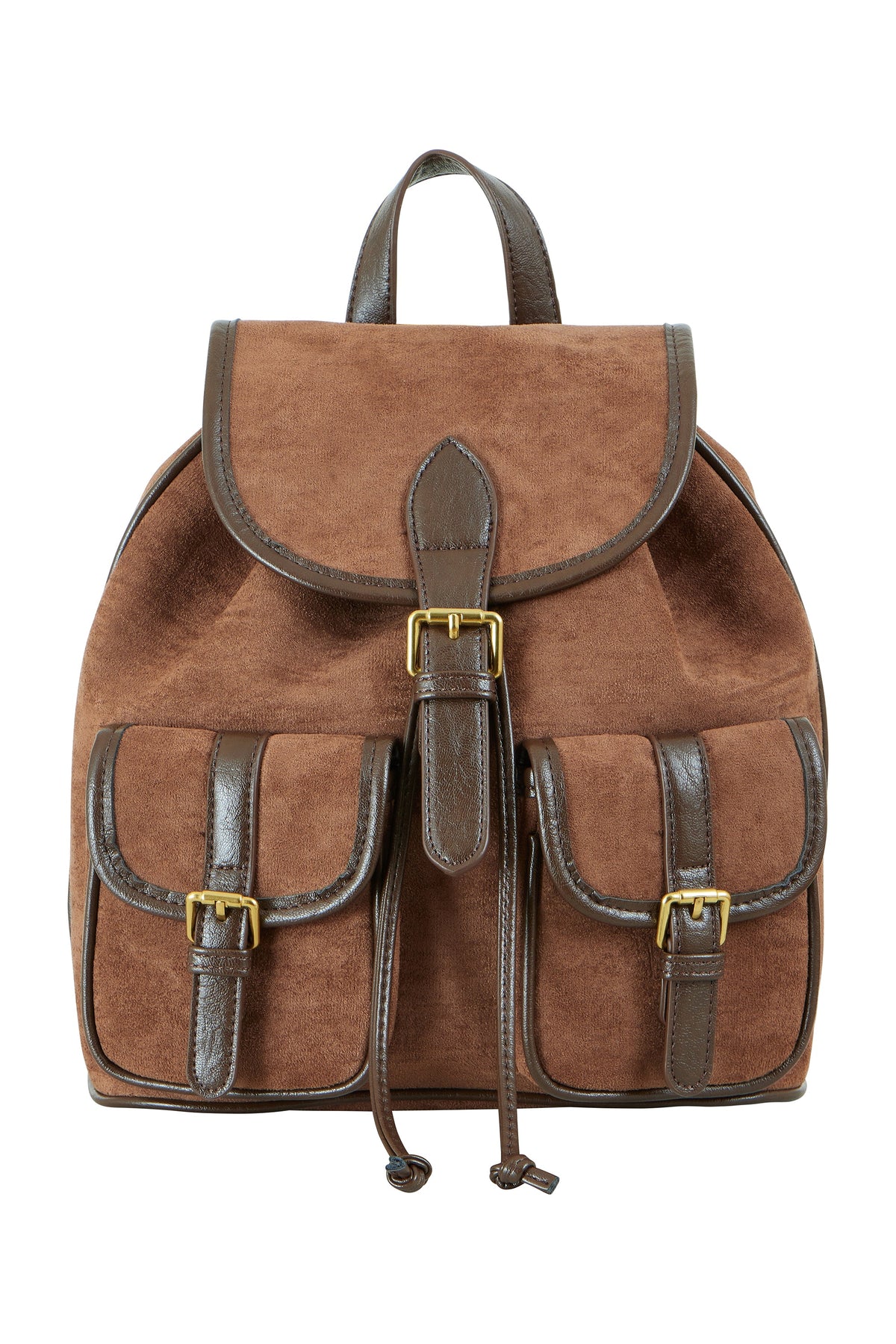 Tan Faux Suede Rucksack