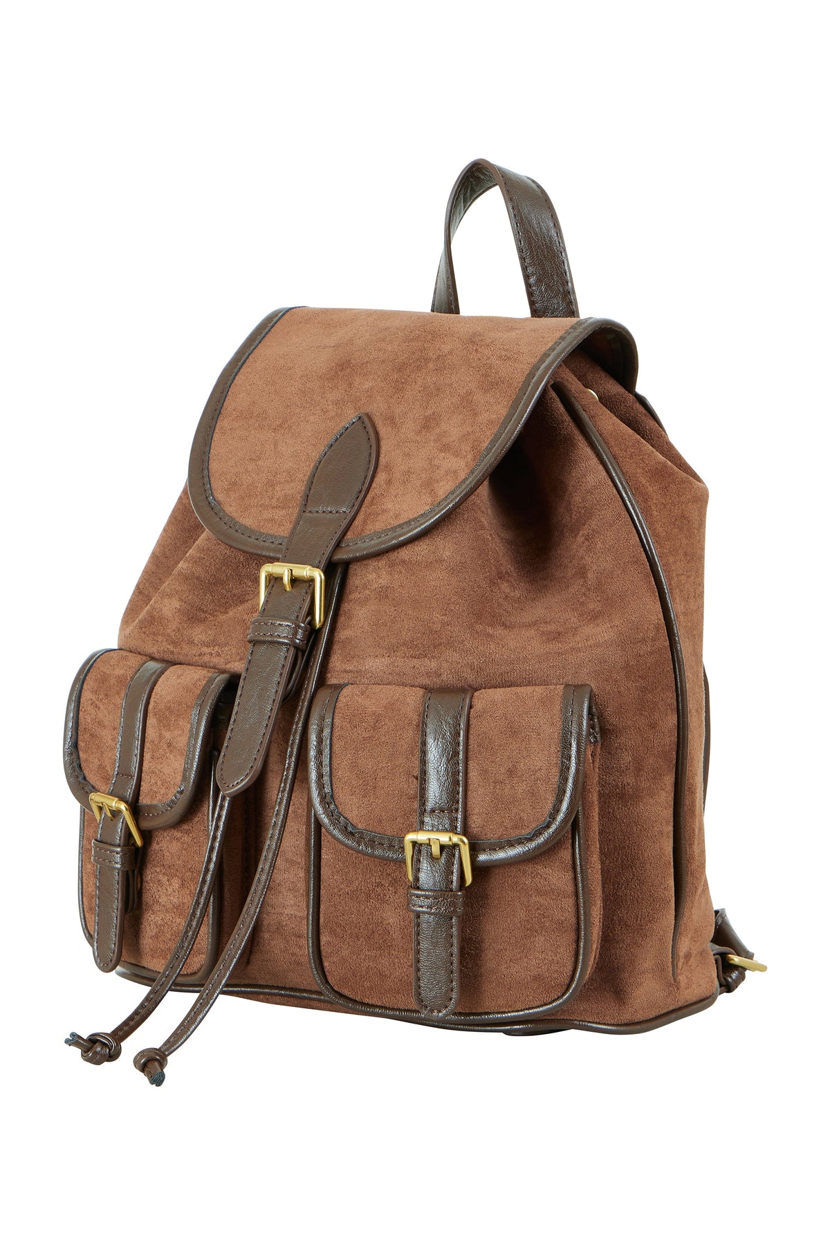 Tan Faux Suede Rucksack