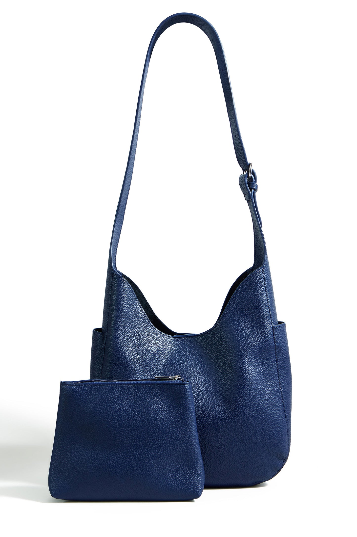 Navy Shoulder Bag With Detachable Inside Purse