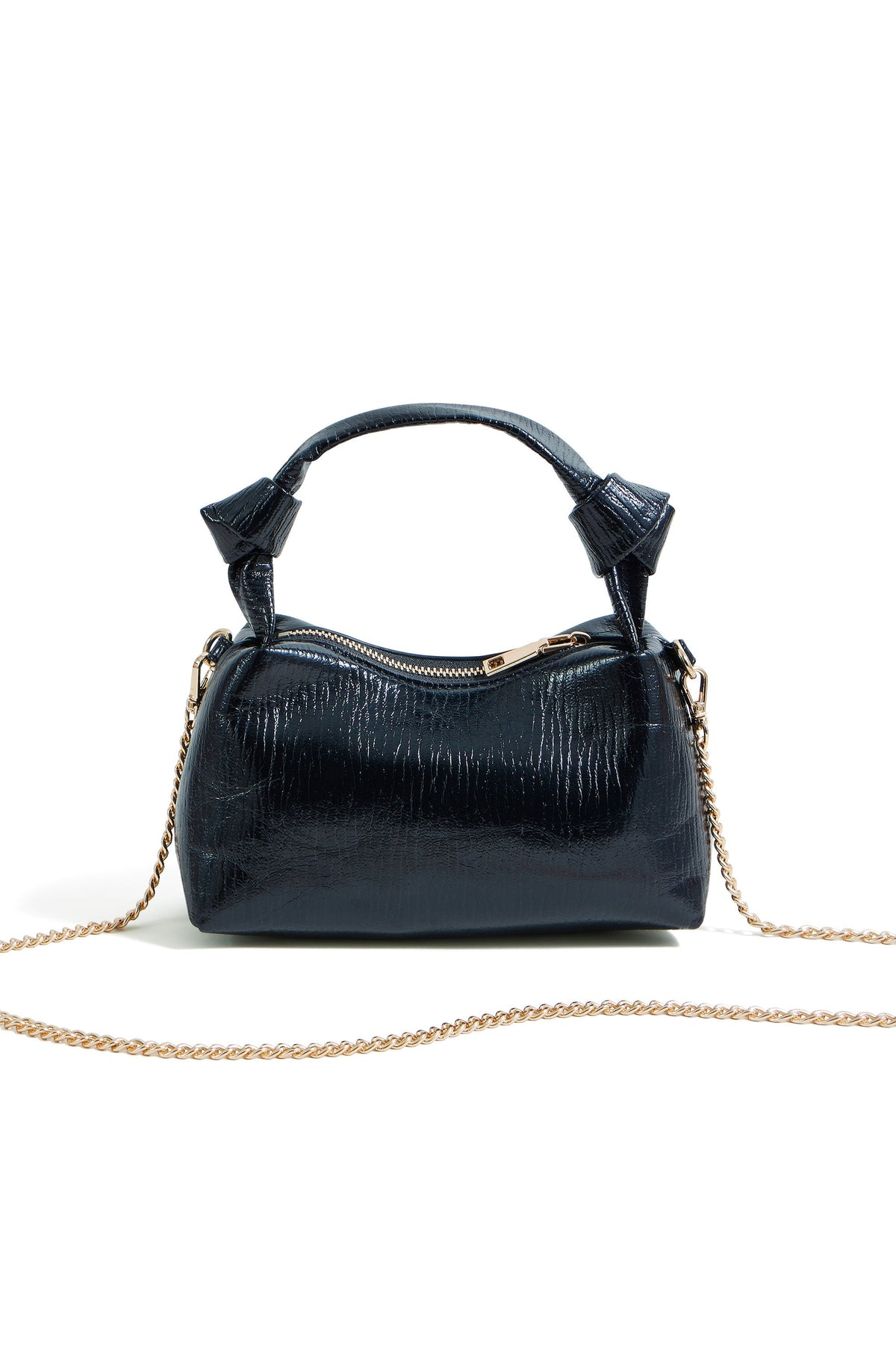 Black Knot Handle Handbag