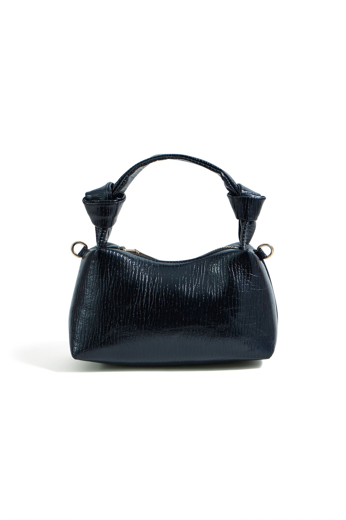 Black Knot Handle Handbag