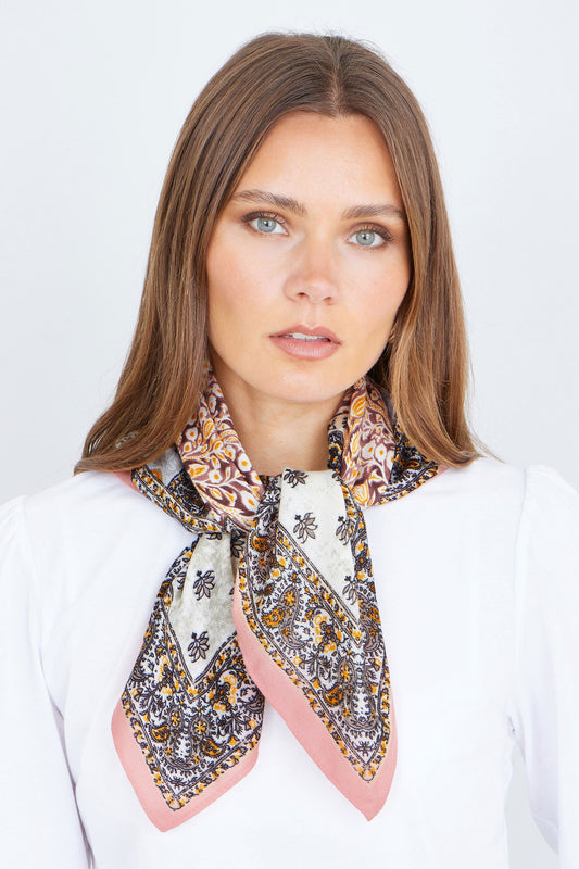Multicolour Paisley Viscose Placement Scarf