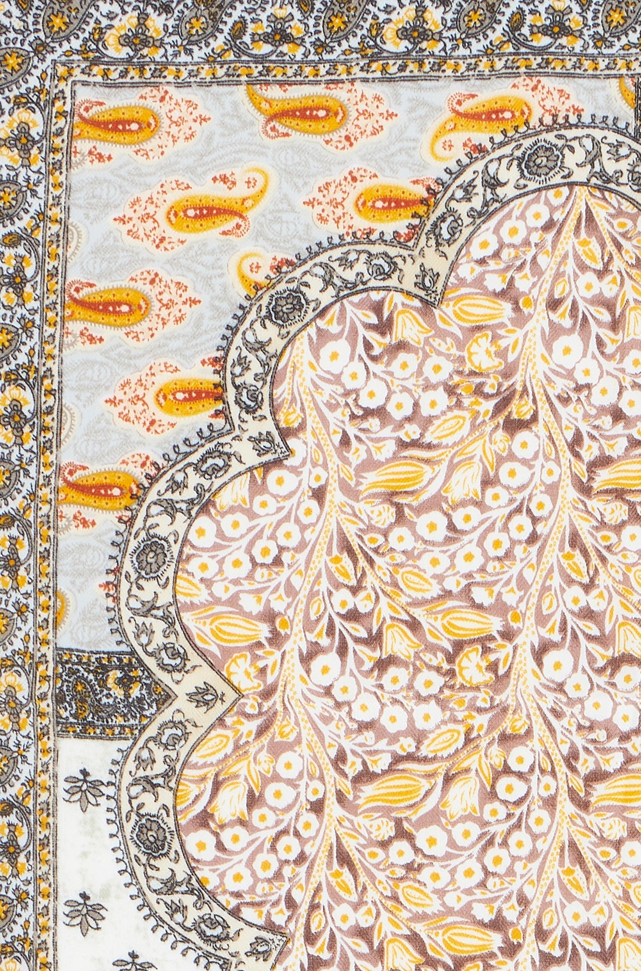 Multicolour Paisley Viscose Placement Scarf