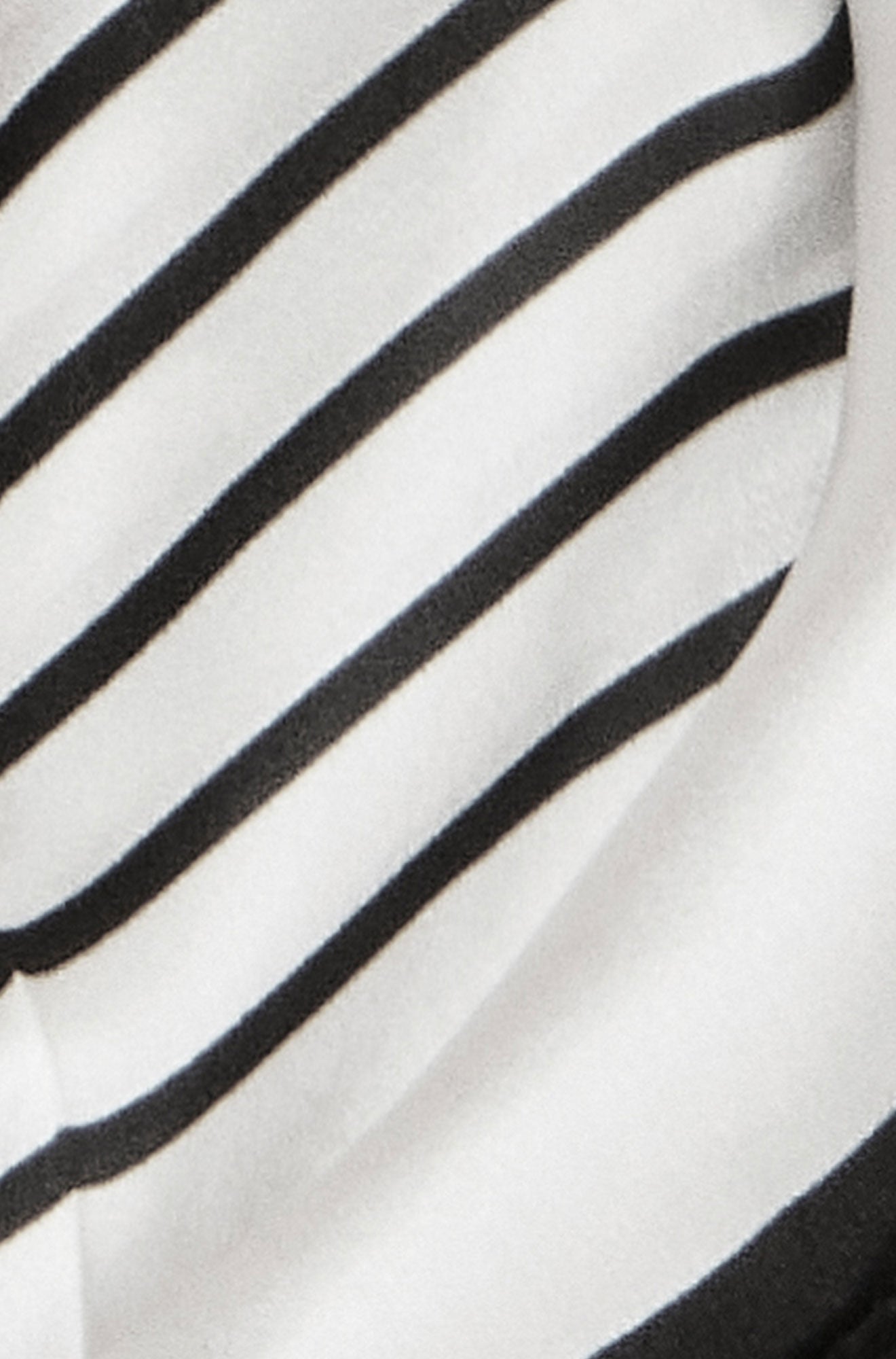 Ivory 100% Silk Butterfly Stripe Scarf