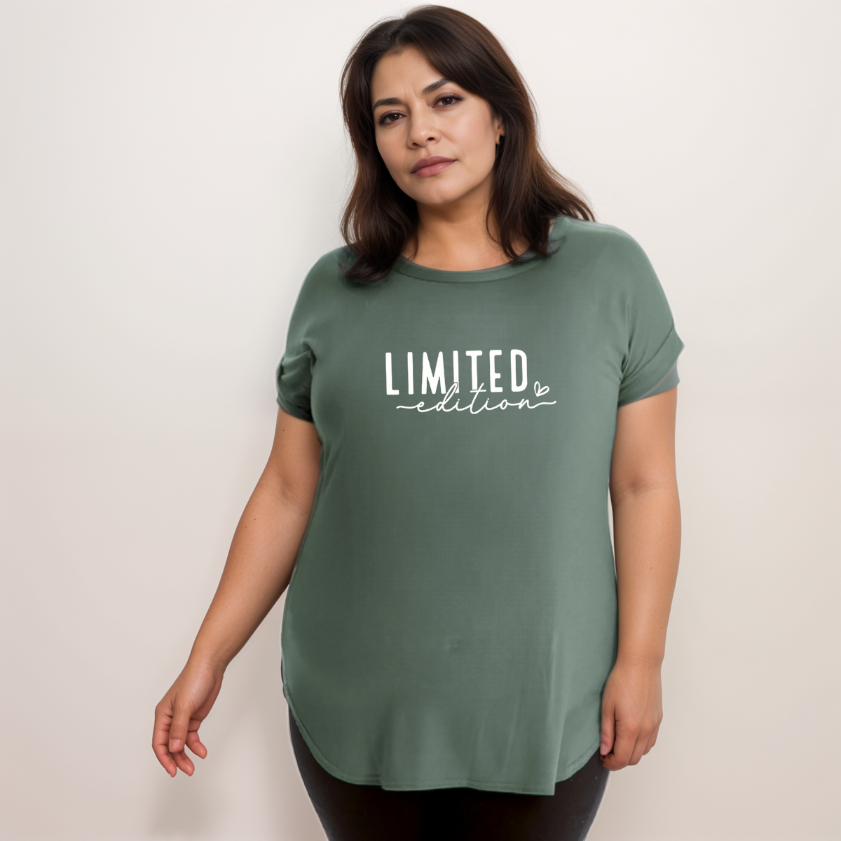 Limited-Edition Dipped-Hem T-Shirt - 4 Colour Options