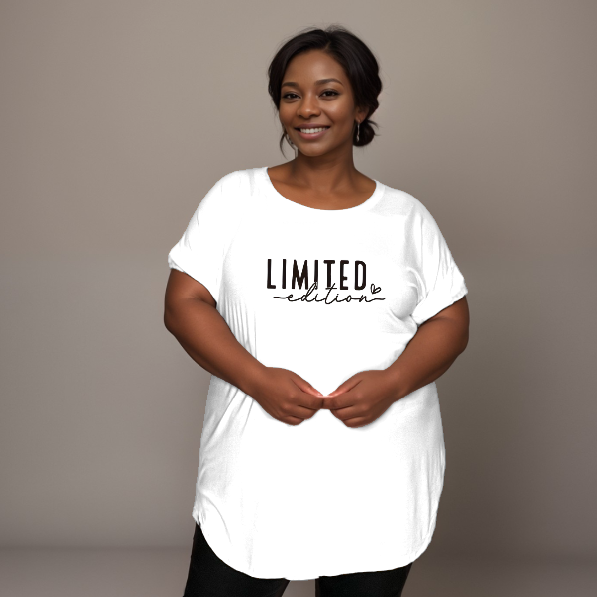 Limited-Edition Dipped-Hem T-Shirt - 4 Colour Options