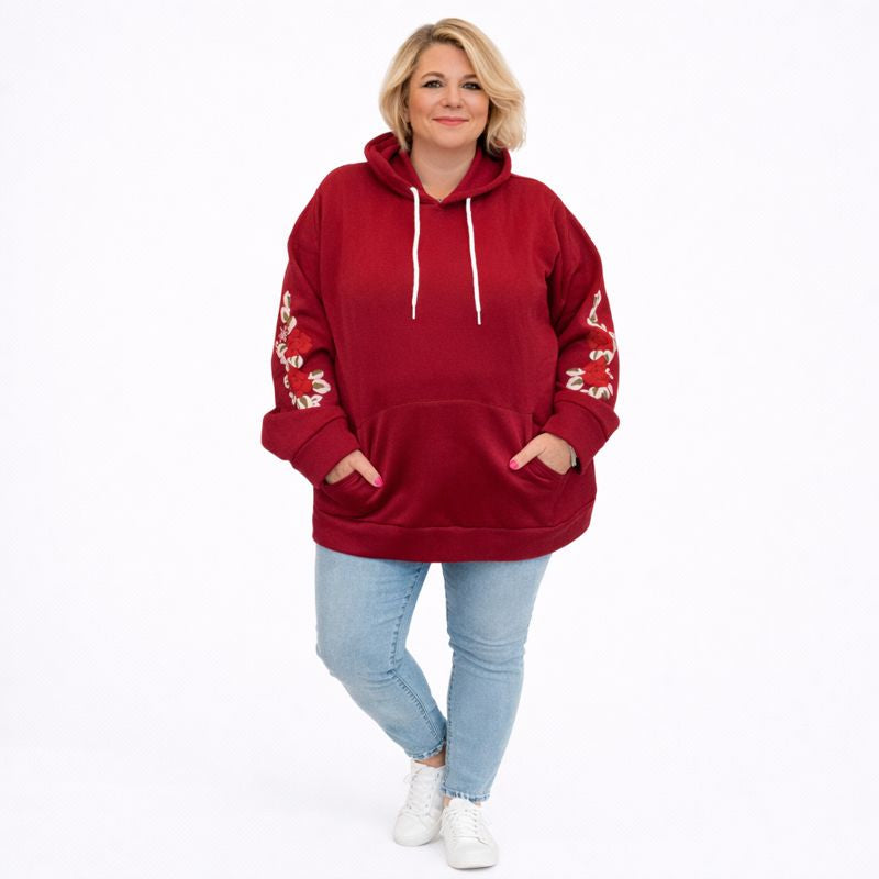 Floral Sleeve Hoodie