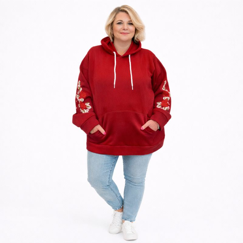 Floral Sleeve Hoodie