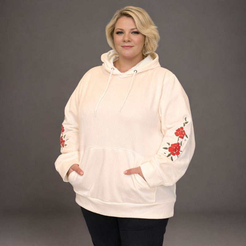 Floral Sleeve Hoodie