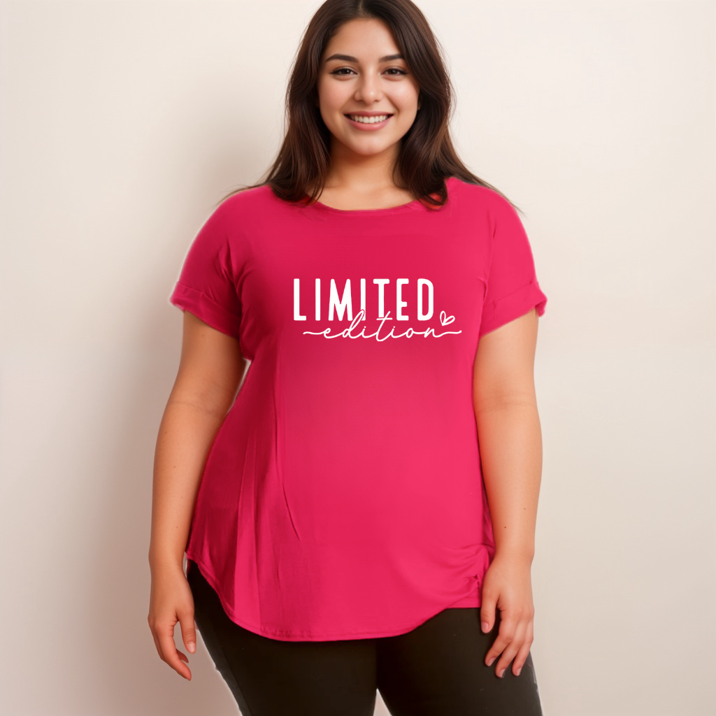 Limited-Edition Dipped-Hem T-Shirt - 4 Colour Options