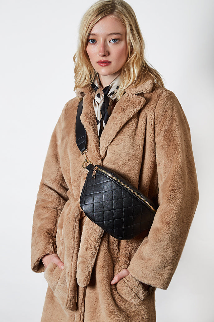 Quilted Black Cross Body Bag