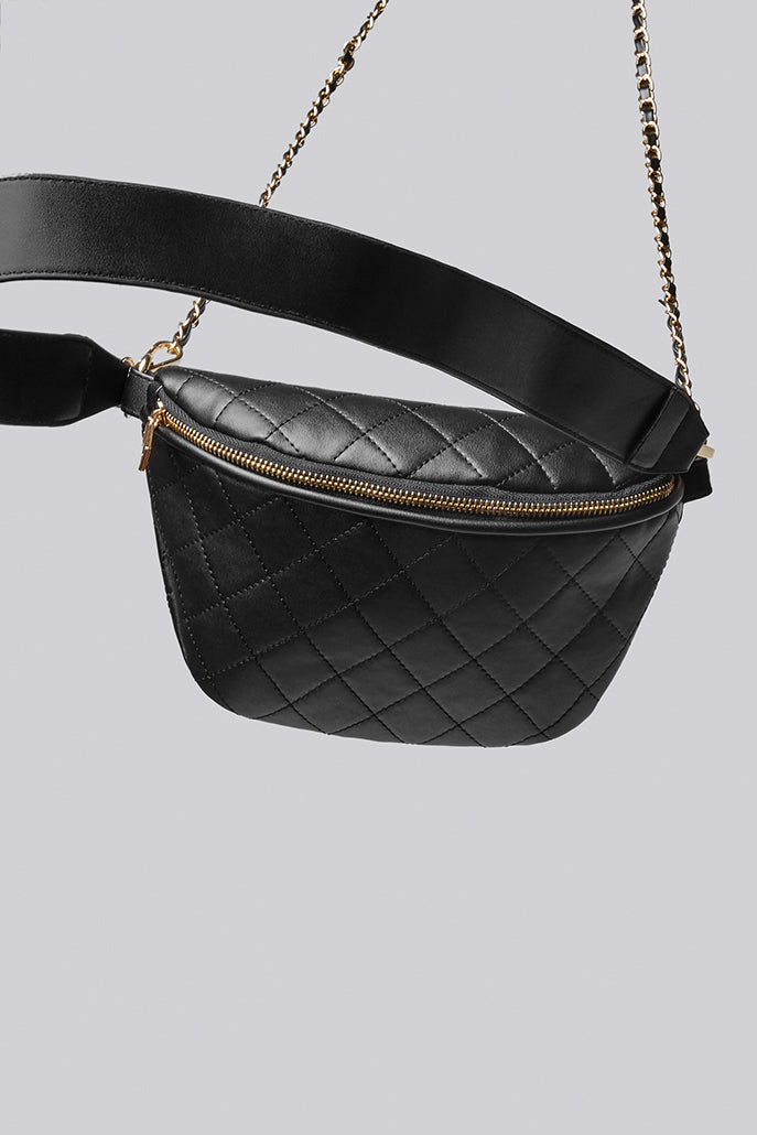 Quilted Black Cross Body Bag