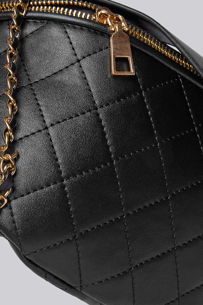 Quilted Black Cross Body Bag