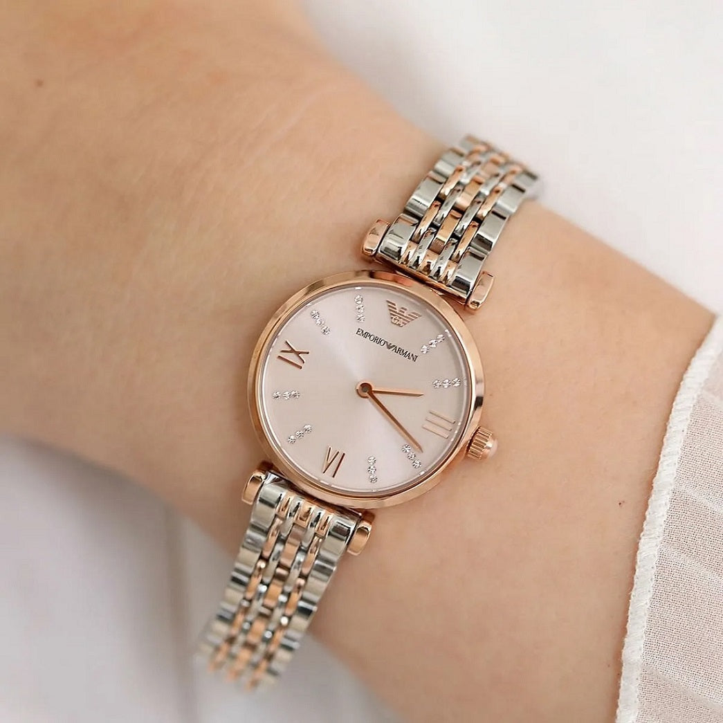 Emporio Armani Gianni T-Bar Women's Two-Tone Watch - AR11223