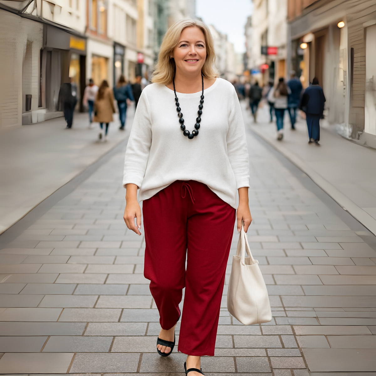 High Waist Stretch Palazzo Trousers - Various Colours