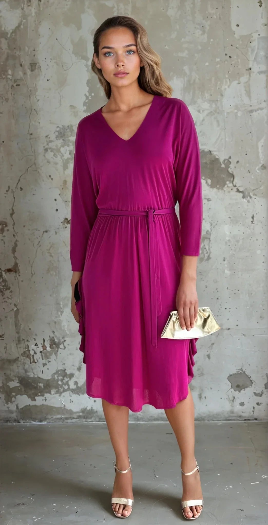 Late 1970's Vintage Purple Disco Dress By Radley London UK 8 - 12
