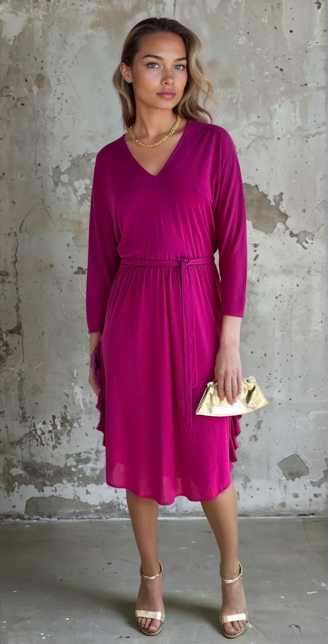 Late 1970's Vintage Purple Disco Dress By Radley London UK 8 - 12