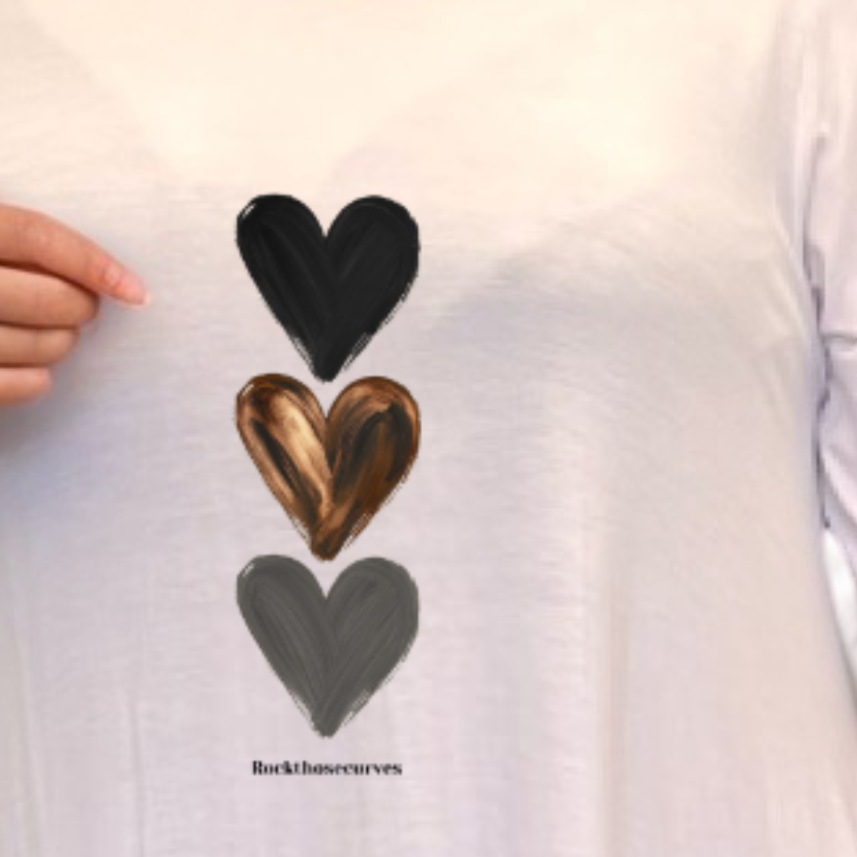 Hearts Print Swing T Shirt - 2 Colour Options