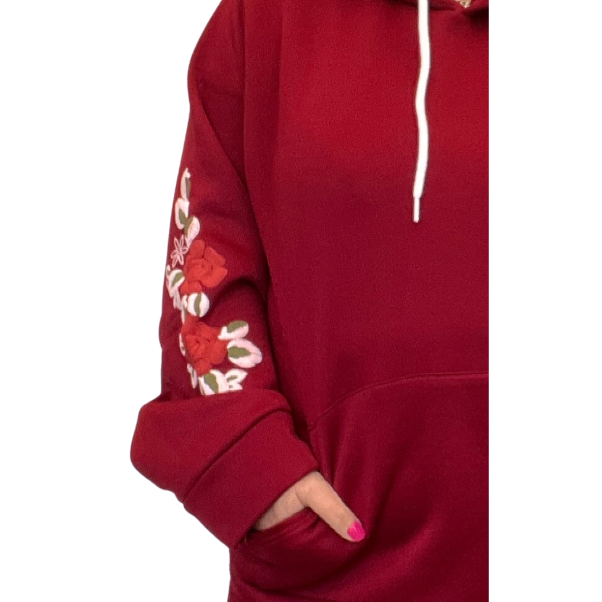 Floral Sleeve Hoodie