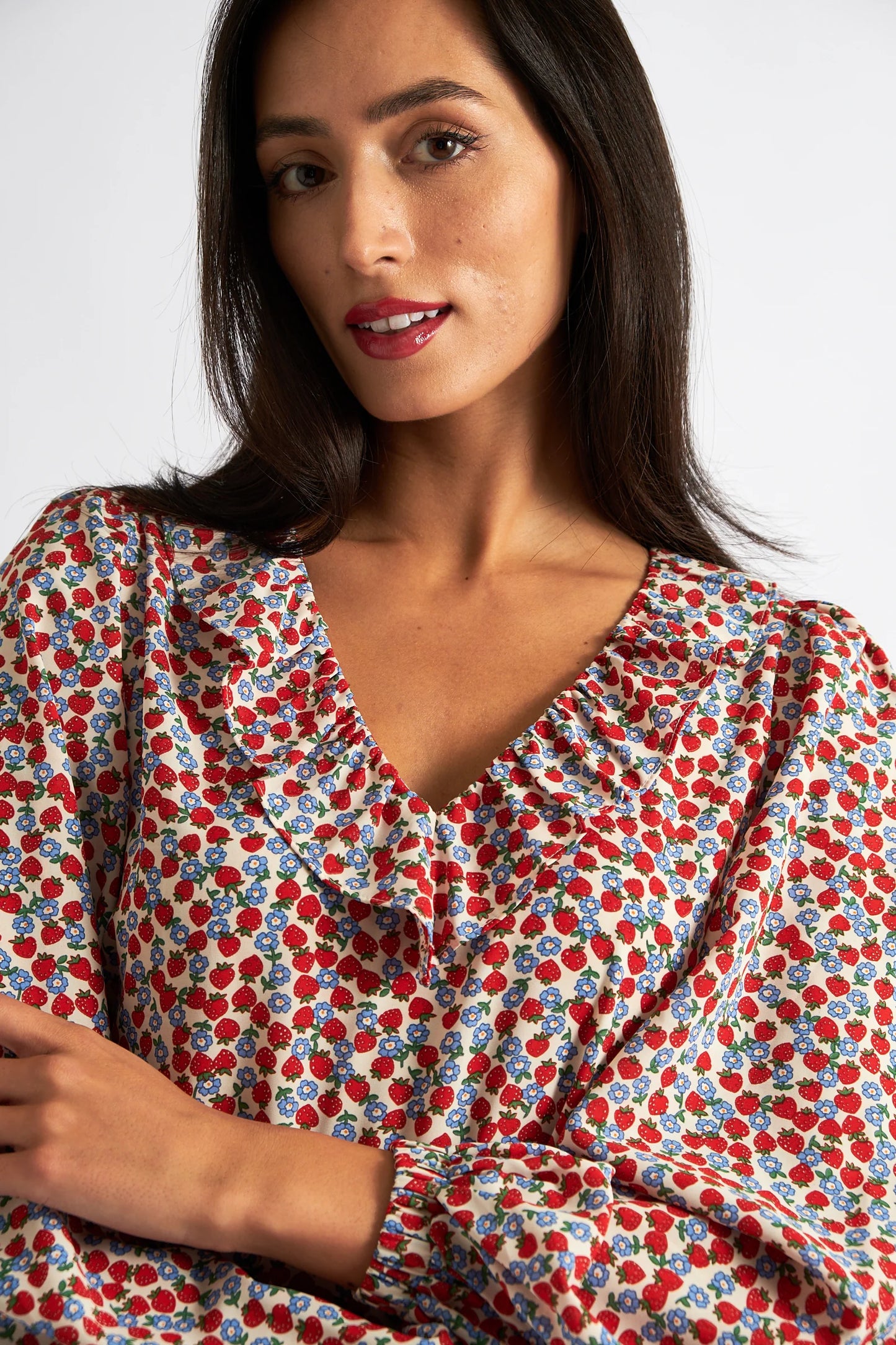 Strawberry Fields Print Blouse