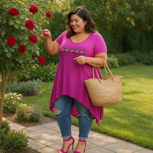 Bee-Logo Hanky-Hem Swing Top - Various Colours