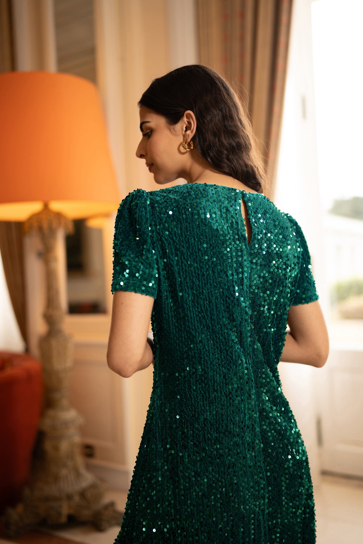 Green Sequin Tunic Dress - Sizes 8 to 26