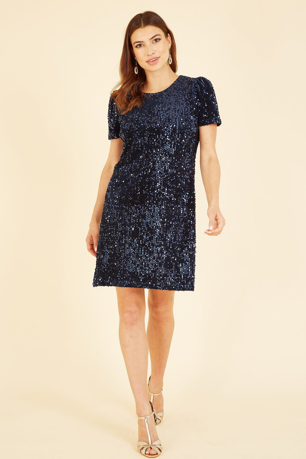 Navy Sequin Tunic Dress - Sizes 8 to 26