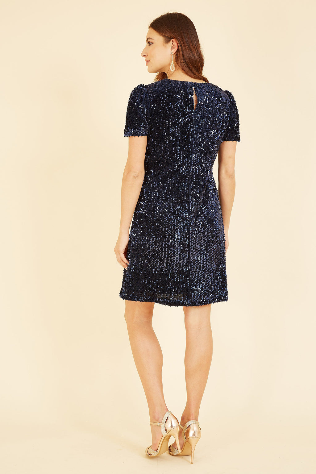 Navy Sequin Tunic Dress - Sizes 8 to 26