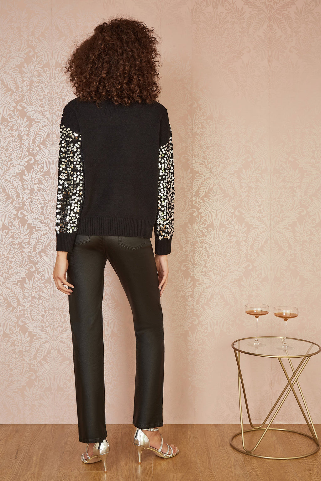 Black All Over Sequin Relaxed Fit Jumper