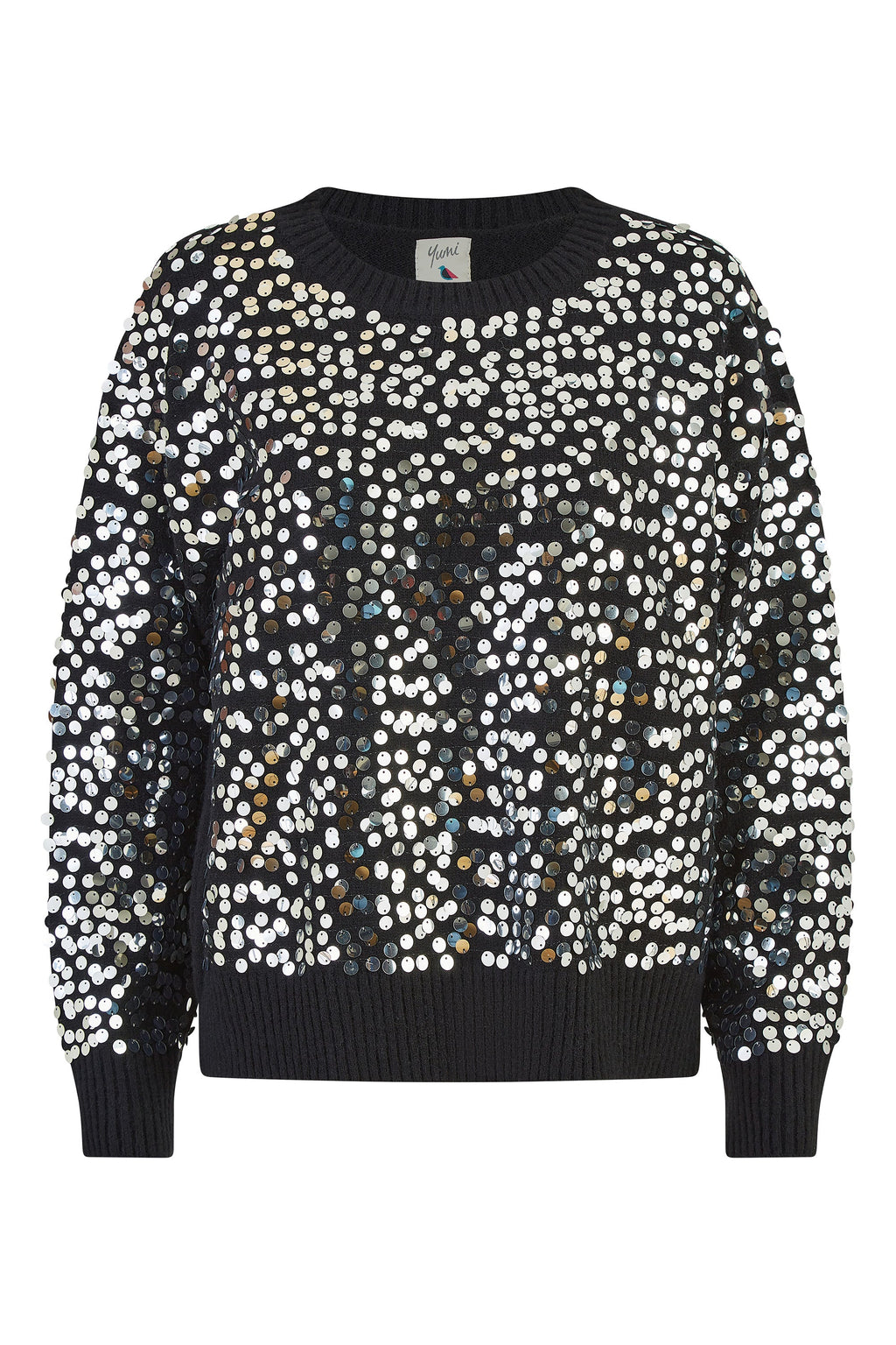 Black All Over Sequin Relaxed Fit Jumper
