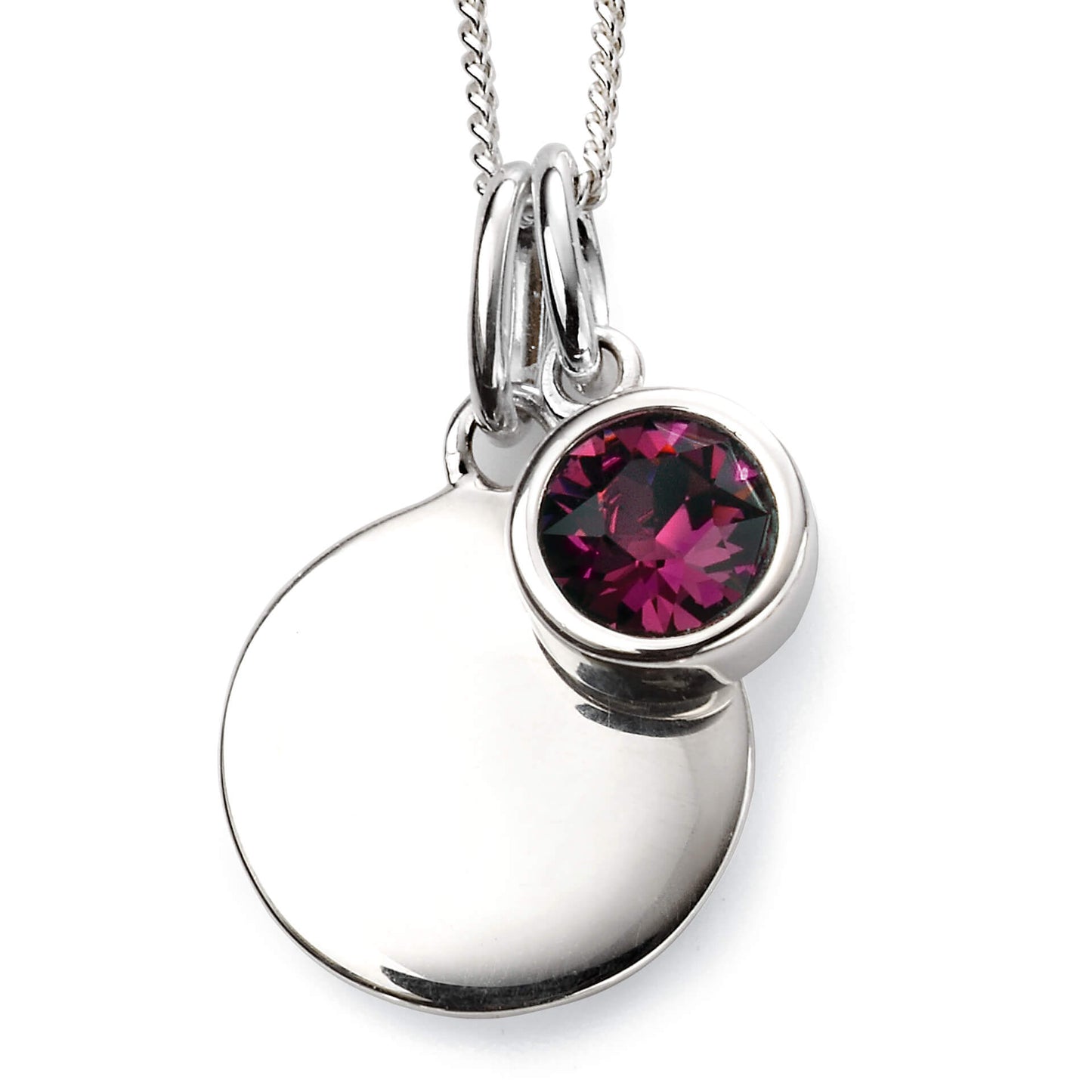 Sterling Silver Crystal Birthstone Pendant