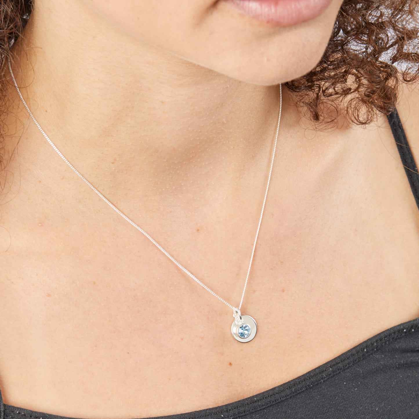 Sterling Silver Crystal Birthstone Pendant