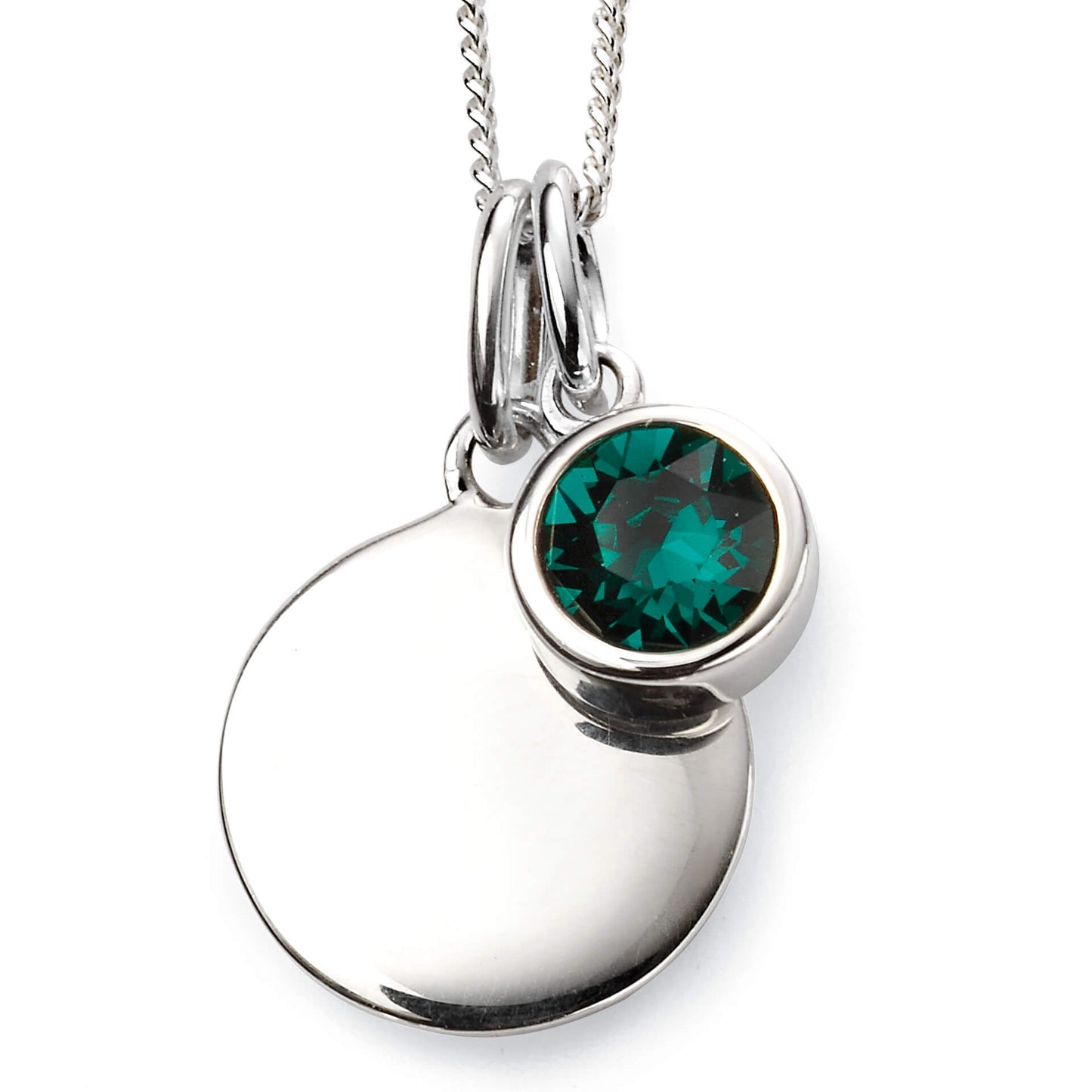 Sterling Silver Crystal Birthstone Pendant