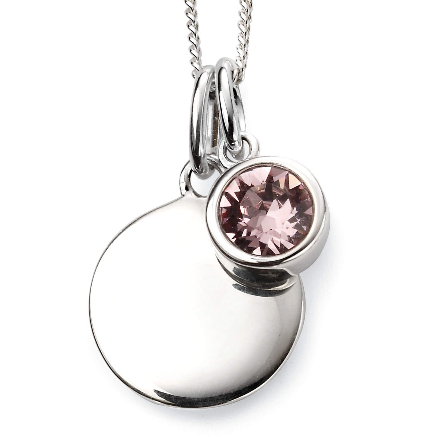 Sterling Silver Crystal Birthstone Pendant