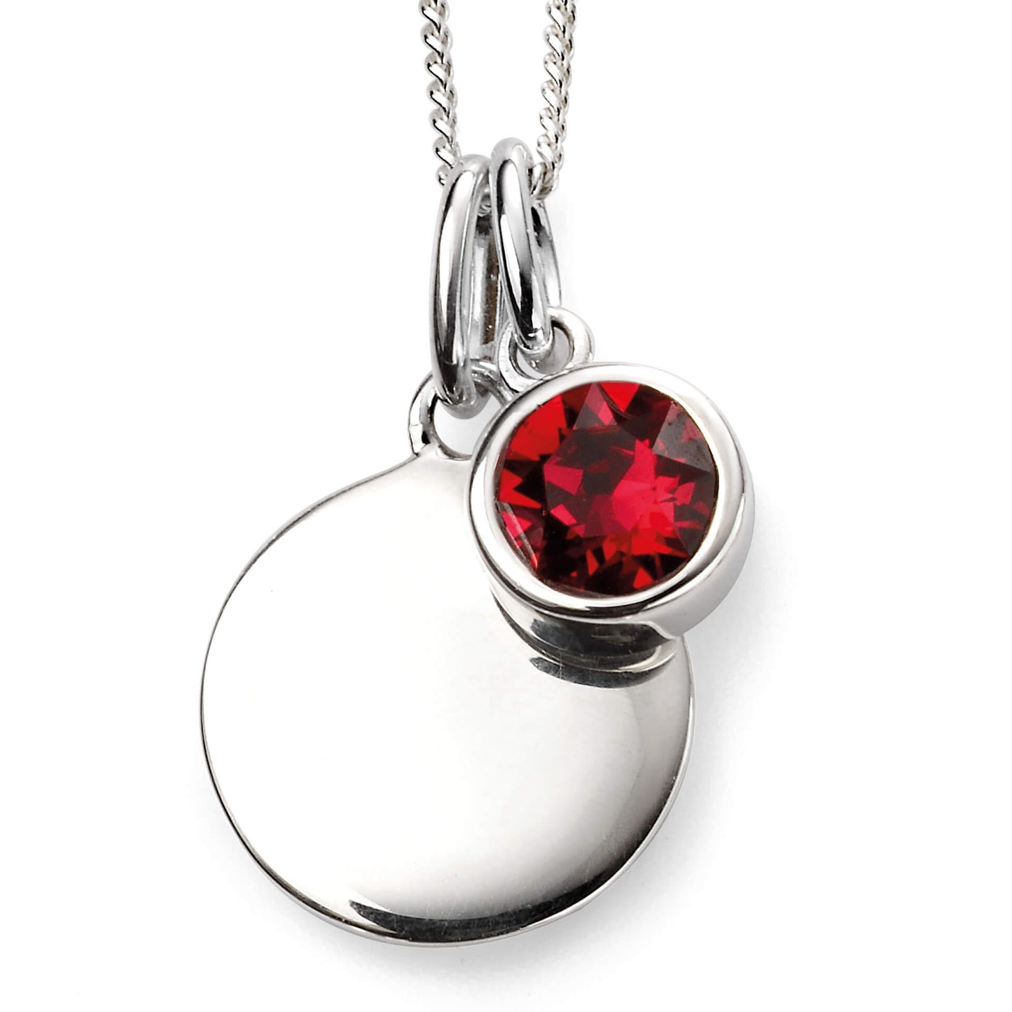 Sterling Silver Crystal Birthstone Pendant