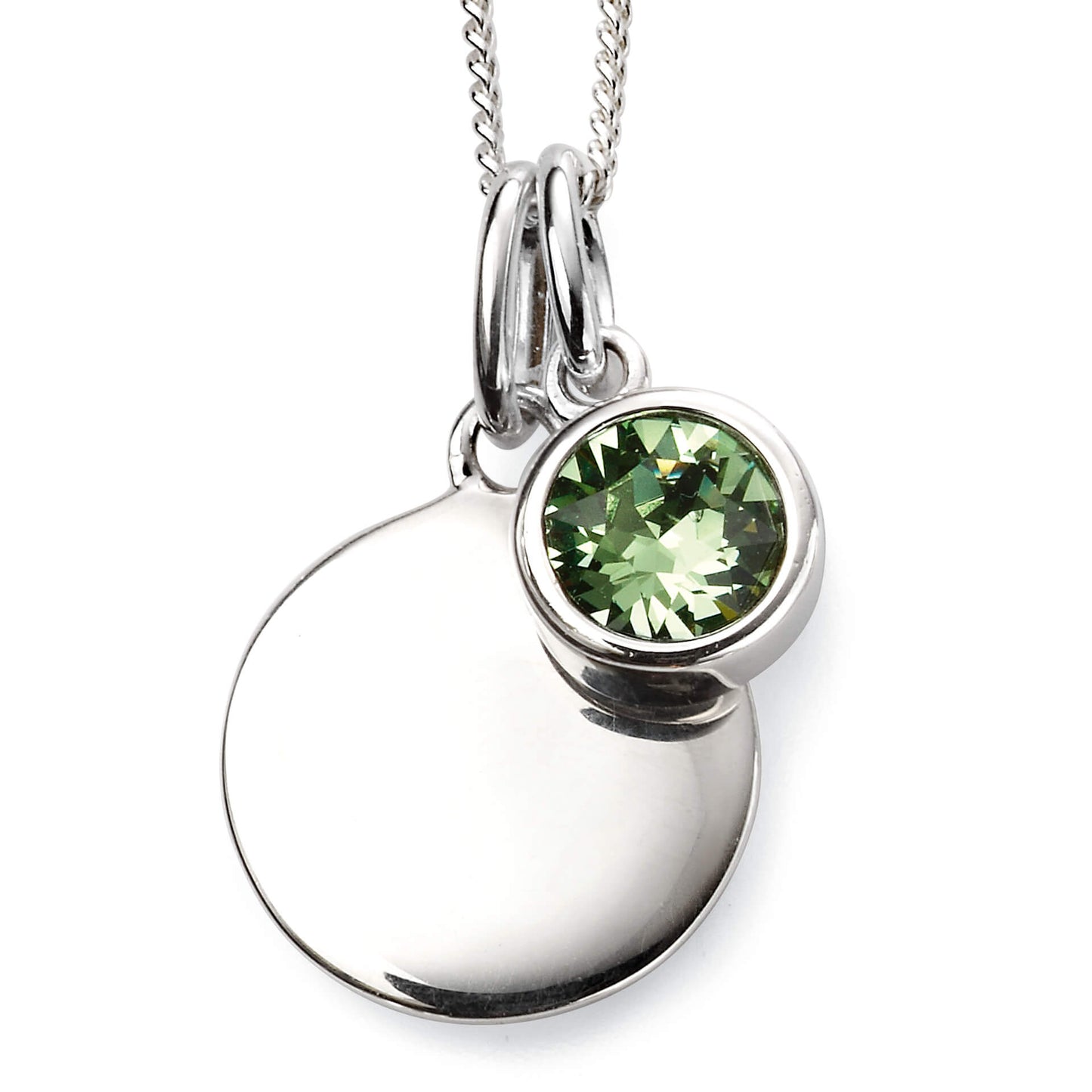 Sterling Silver Crystal Birthstone Pendant