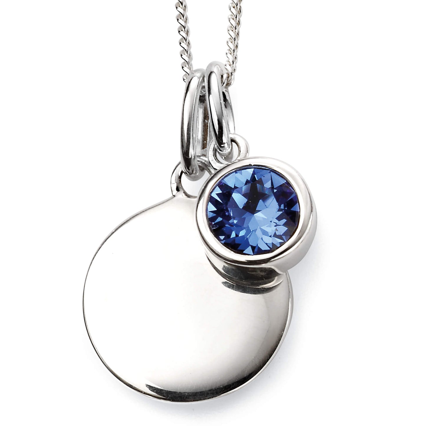 Sterling Silver Crystal Birthstone Pendant